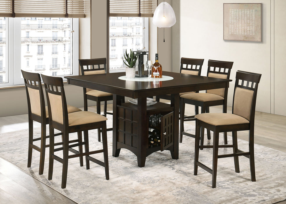 Gabriel 5-piece Square Counter Height Dining Set Cappuccino - LasVegasFurnitureOnline.com