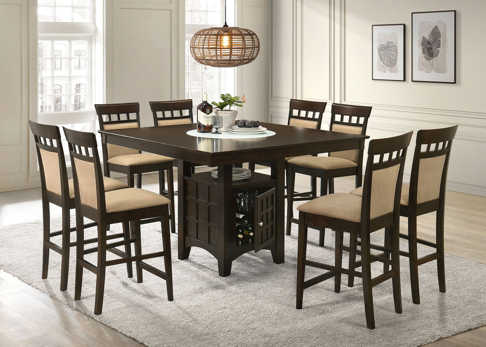 Gabriel 5-piece Square Counter Height Dining Set Cappuccino - LasVegasFurnitureOnline.com