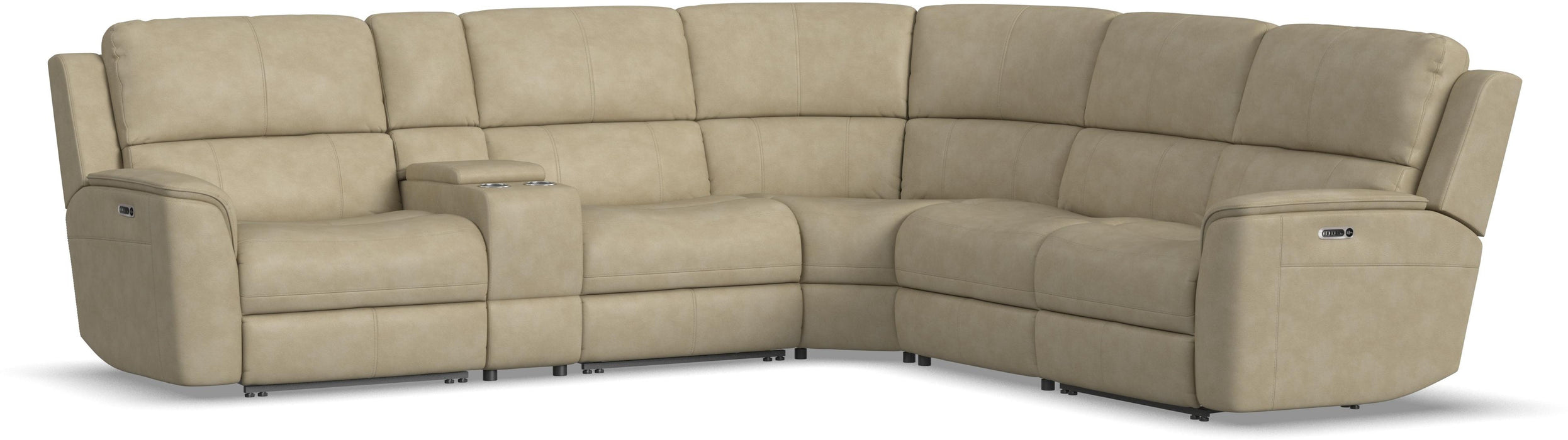 Henry Power Reclining Sectional with Power Headrests and Lumbar - LasVegasFurnitureOnline.com