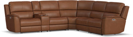 Henry Power Reclining Sectional with Power Headrests and Lumbar - LasVegasFurnitureOnline.com