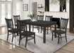 Marbrisa Rectangular Dining Table Set Matte Black - LasVegasFurnitureOnline.com