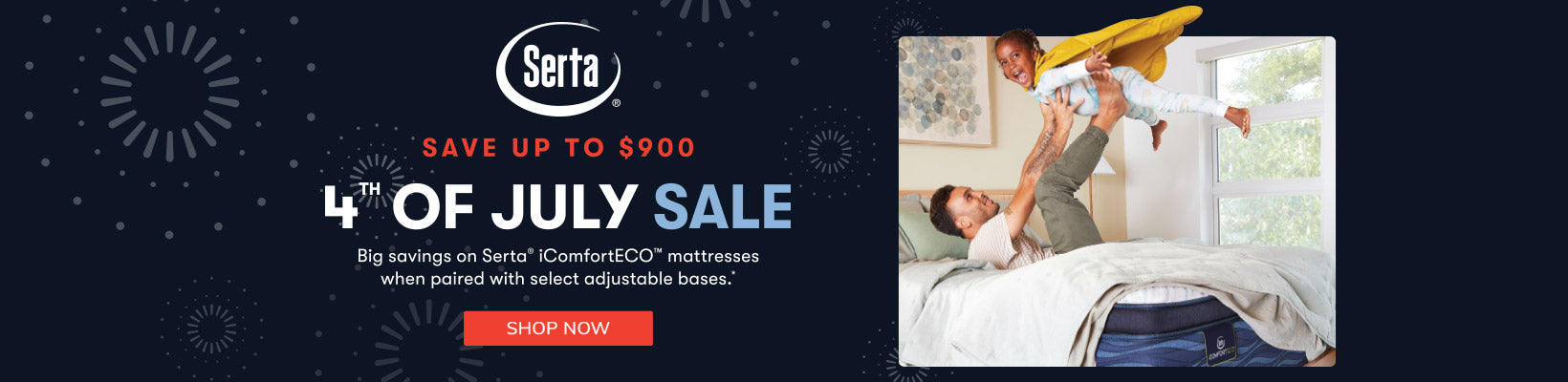 Serta 4th of July Sale - Save up to $900 on iComfort ECO Adjustable Mattress Sets