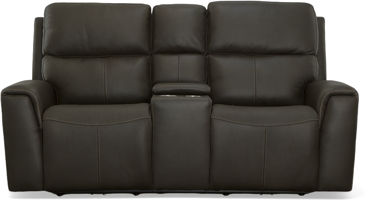 Jarvis Power Reclining Loveseat with Console & Power Headrests - LasVegasFurnitureOnline.com