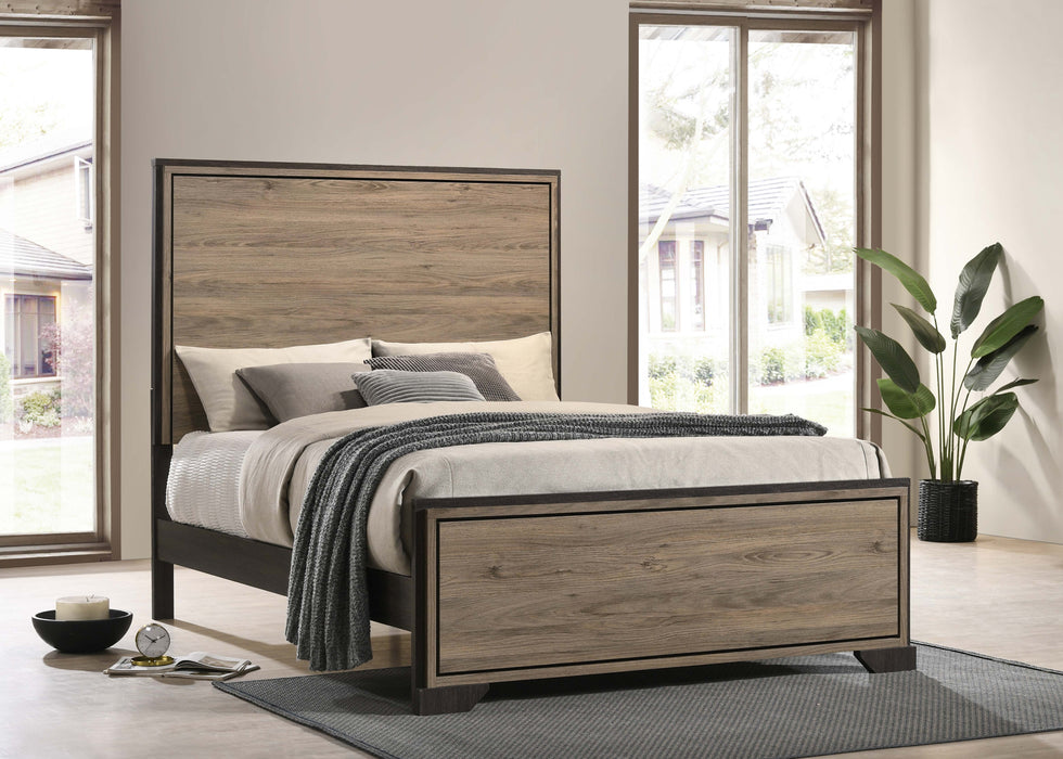 Baker Panel Bed Brown and Light Taupe - LasVegasFurnitureOnline.com