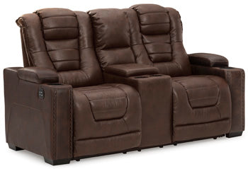 Owner's Box Power Reclining Loveseat with Console - LasVegasFurnitureOnline.com