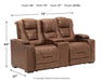 Owner's Box Power Reclining Loveseat with Console - LasVegasFurnitureOnline.com