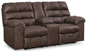 Derwin Reclining Loveseat with Console - LasVegasFurnitureOnline.com