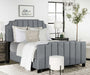 Fiona Upholstered Panel Bed Light Grey - LasVegasFurnitureOnline.com