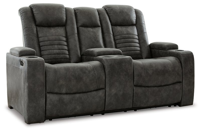 Soundcheck Power Reclining Loveseat with Console - LasVegasFurnitureOnline.com