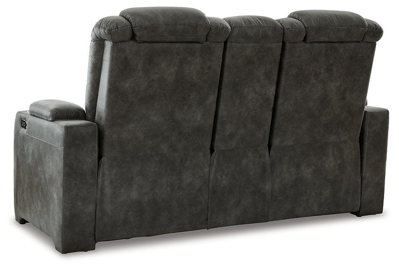 Soundcheck Power Reclining Loveseat with Console - LasVegasFurnitureOnline.com