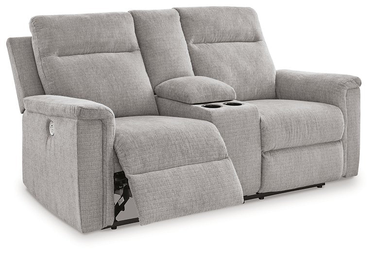 Barnsana Power Reclining Loveseat with Console - LasVegasFurnitureOnline.com