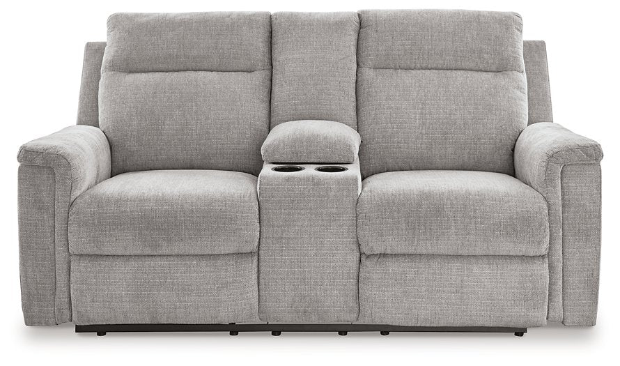 Barnsana Power Reclining Loveseat with Console - LasVegasFurnitureOnline.com