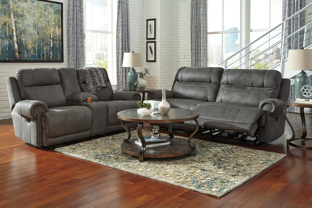 Austere Reclining Loveseat with Console - LasVegasFurnitureOnline.com