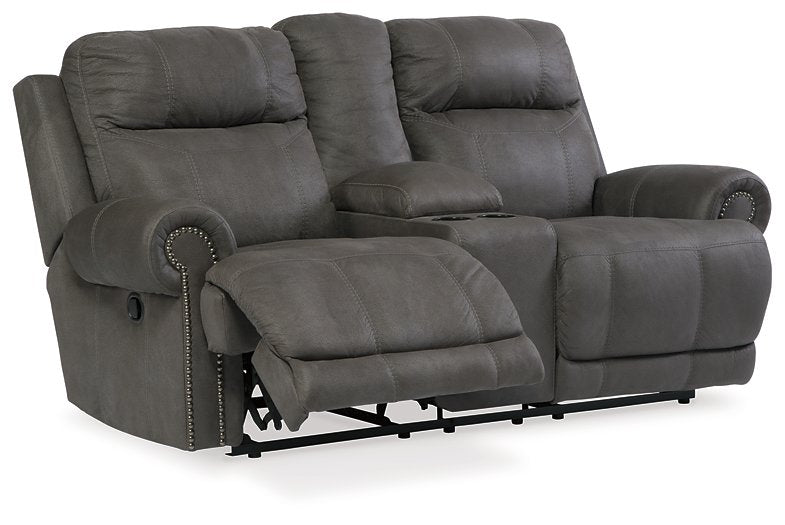 Austere Reclining Loveseat with Console - LasVegasFurnitureOnline.com