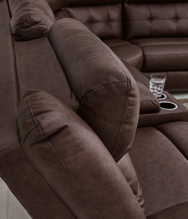 Punch Up Power Reclining Sectional - LasVegasFurnitureOnline.com