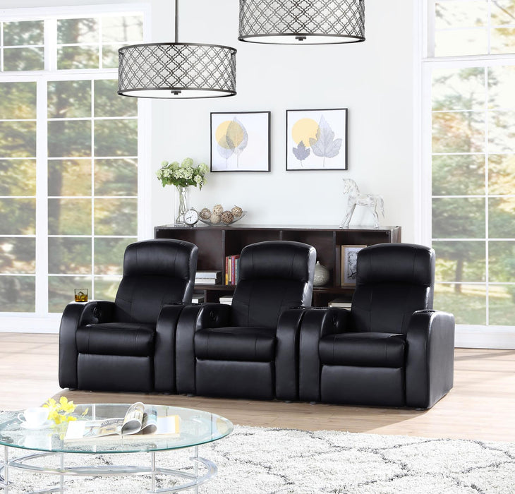 Cyrus Upholstered Recliner Home Theater Set - LasVegasFurnitureOnline.com