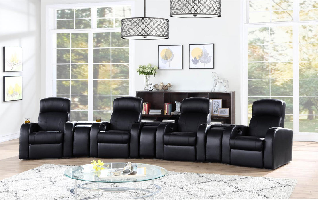 Cyrus Upholstered Recliner Home Theater Set - LasVegasFurnitureOnline.com