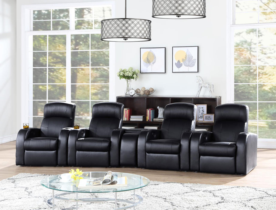 Cyrus Upholstered Recliner Home Theater Set - LasVegasFurnitureOnline.com