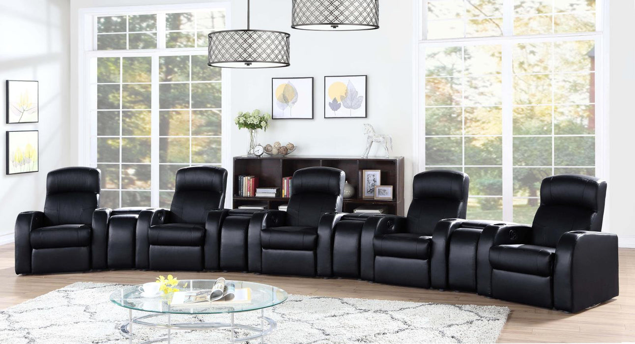 Cyrus Upholstered Recliner Home Theater Set - LasVegasFurnitureOnline.com