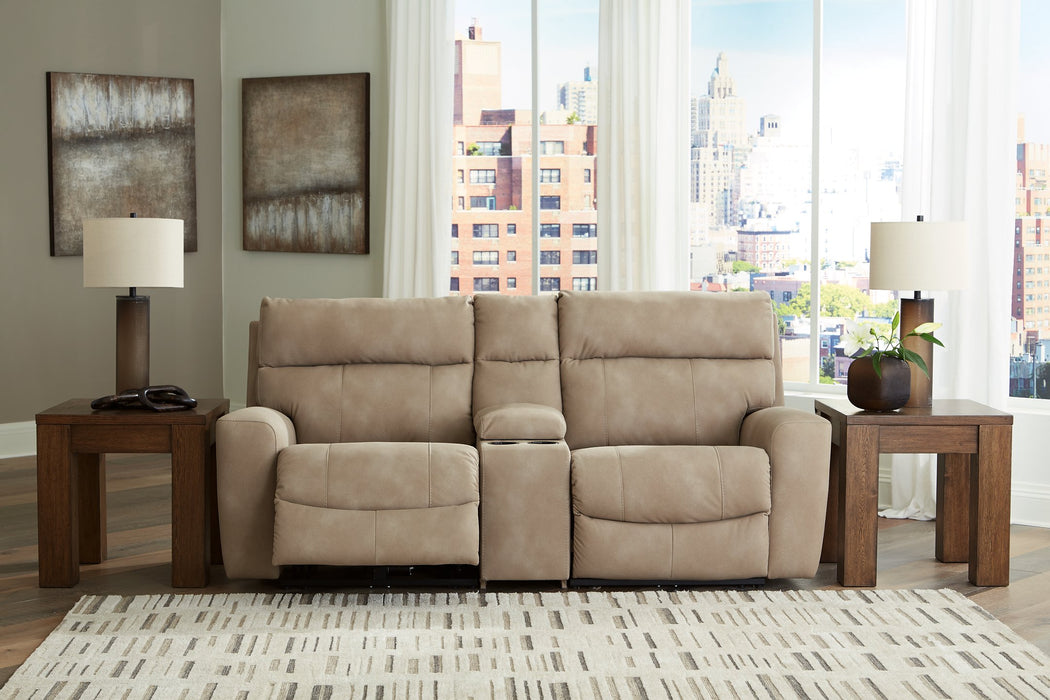 Next-Gen DuraPella Power Reclining Sectional Loveseat with Console - LasVegasFurnitureOnline.com