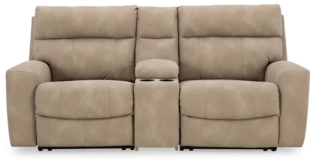 Next-Gen DuraPella Power Reclining Sectional Loveseat with Console - LasVegasFurnitureOnline.com