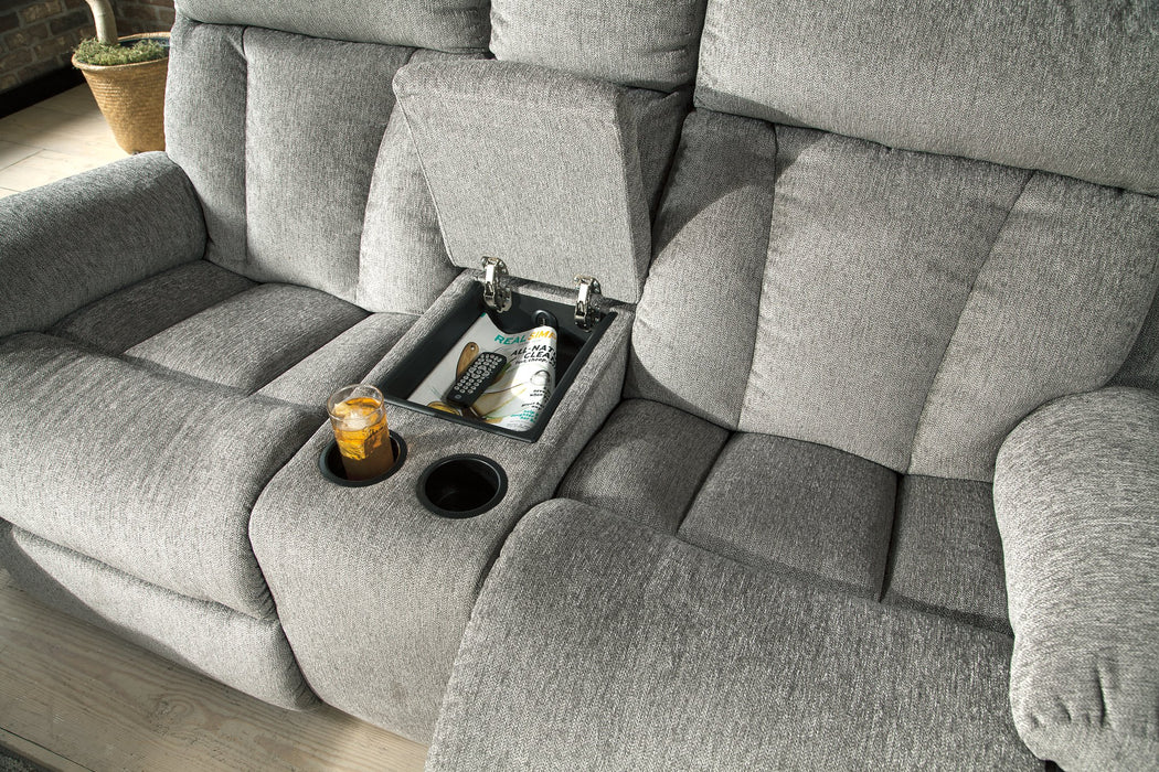 Mitchiner Reclining Loveseat with Console - LasVegasFurnitureOnline.com