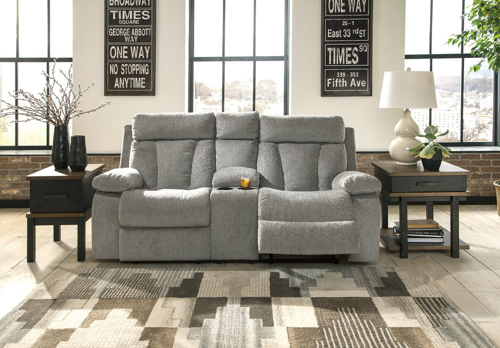 Mitchiner Reclining Loveseat with Console - LasVegasFurnitureOnline.com