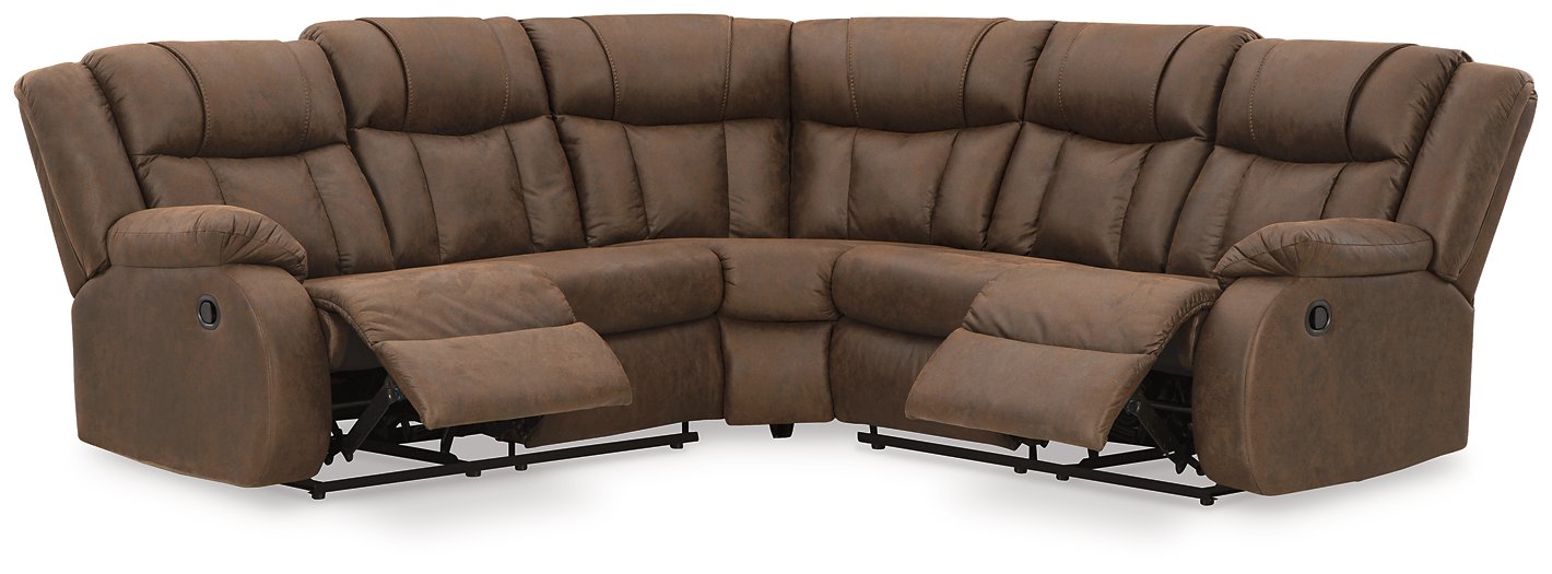 Trail Boys 2-Piece Reclining Sectional - LasVegasFurnitureOnline.com