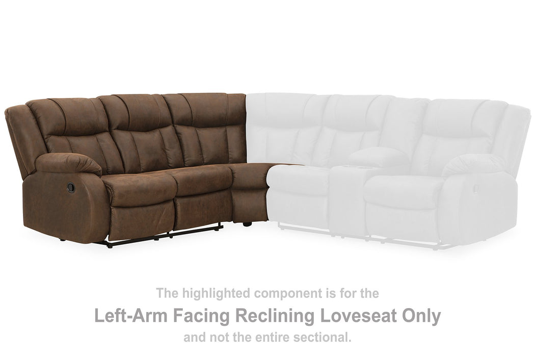 Trail Boys 2-Piece Reclining Sectional - LasVegasFurnitureOnline.com