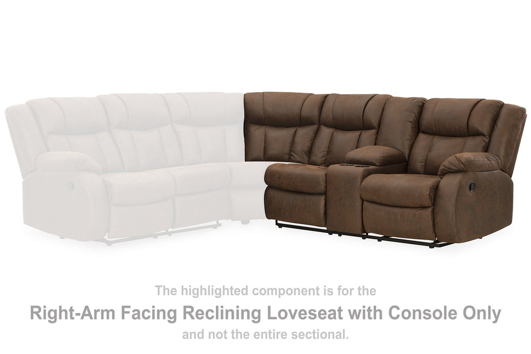 Trail Boys 2-Piece Reclining Sectional - LasVegasFurnitureOnline.com