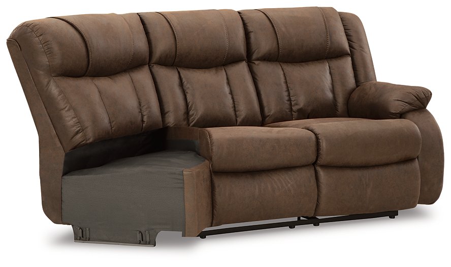 Trail Boys 2-Piece Reclining Sectional - LasVegasFurnitureOnline.com