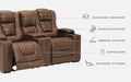 Owner's Box Power Reclining Loveseat with Console - LasVegasFurnitureOnline.com