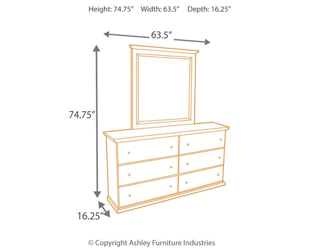 Bostwick Shoals Dresser and Mirror - LasVegasFurnitureOnline.com