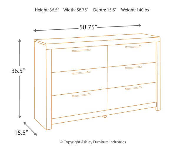 Derekson Dresser and Mirror - LasVegasFurnitureOnline.com