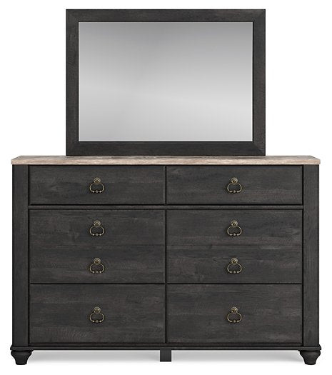 Nanforth Dresser and Mirror - LasVegasFurnitureOnline.com