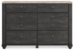 Nanforth Dresser and Mirror - LasVegasFurnitureOnline.com