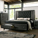 Demetria Metallic Gray Cal.King Bed - LasVegasFurnitureOnline.com