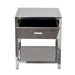 Corleo 1-Drawer Accent Table in Polished Stainless Steel by Diamond Sofa - LasVegasFurnitureOnline.com