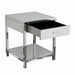 Corleo 1-Drawer Accent Table in Polished Stainless Steel by Diamond Sofa - LasVegasFurnitureOnline.com