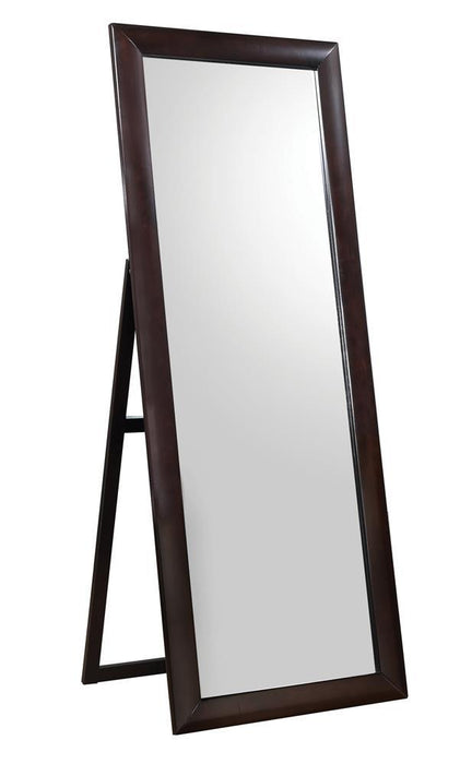 Phoenix Rectangular Standing Floor Mirror Black - LasVegasFurnitureOnline.com