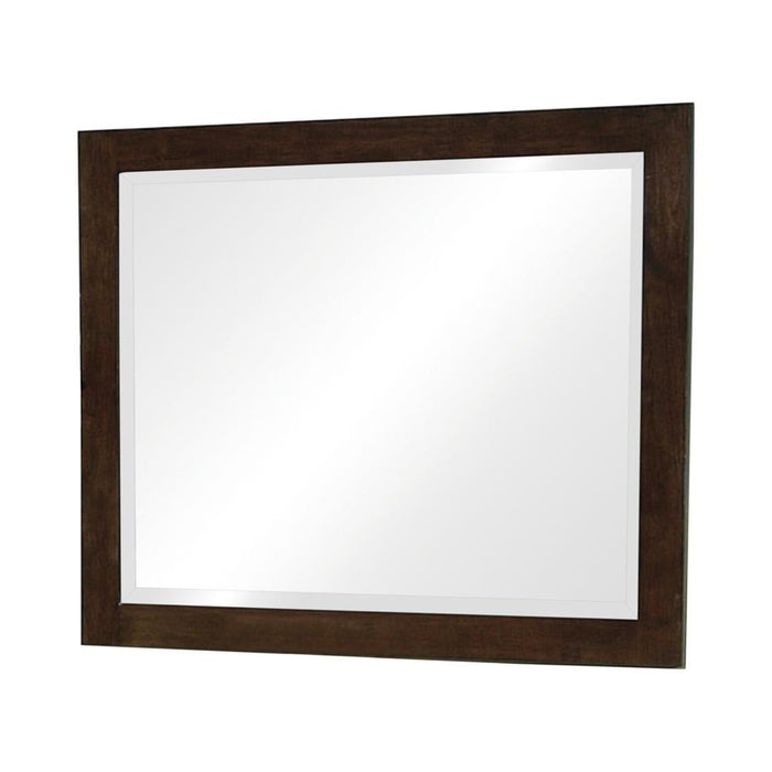 Jessica Rectangular Wall Dresser Mirror Cappuccino - LasVegasFurnitureOnline.com