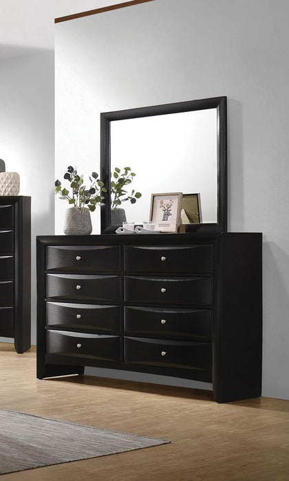 Briana Rectangle Dresser Mirror Black - LasVegasFurnitureOnline.com