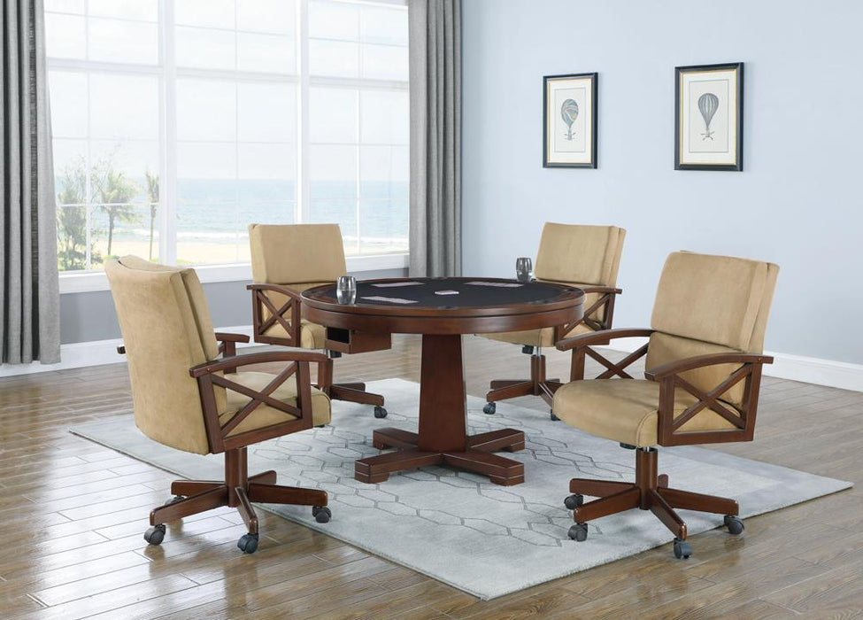 Marietta Upholstered Game Chair Tobacco and Tan - LasVegasFurnitureOnline.com