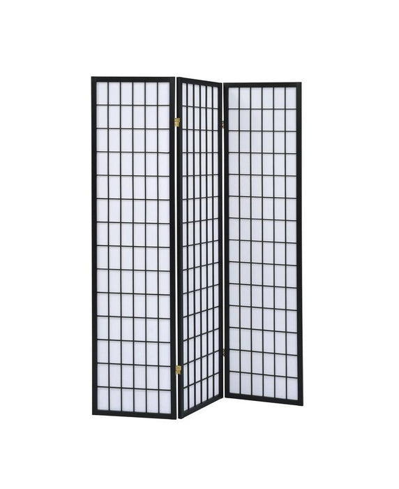 Carrie 3-panel Folding Screen Black and White - LasVegasFurnitureOnline.com