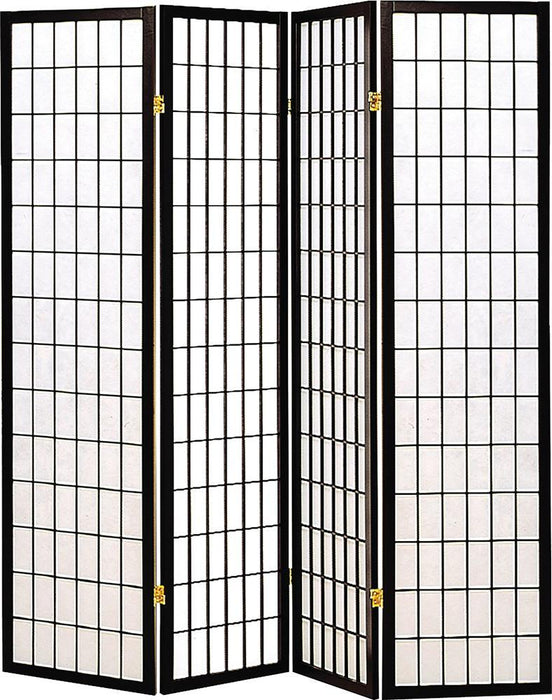 Roberto 4-panel Folding Screen Black and White - LasVegasFurnitureOnline.com