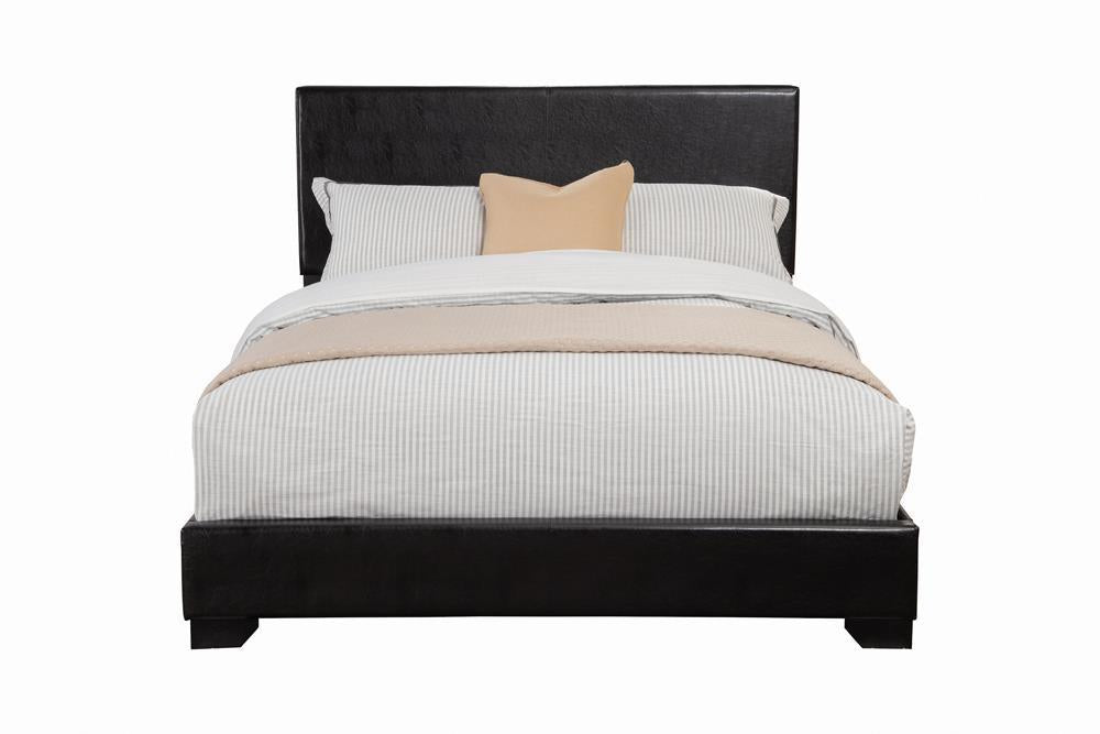 Conner Full Upholstered Panel Bed Black - LasVegasFurnitureOnline.com