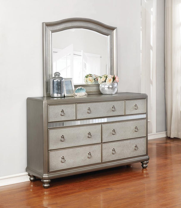 Bling Game Arched Dresser Mirror Metallic Platinum - LasVegasFurnitureOnline.com