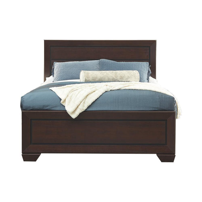 Kauffman California King Panel Bed Dark Cocoa - LasVegasFurnitureOnline.com