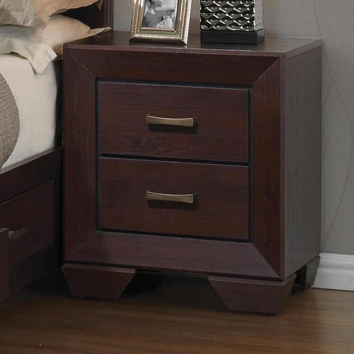 Kauffman 2-drawer Nightstand Dark Cocoa - LasVegasFurnitureOnline.com