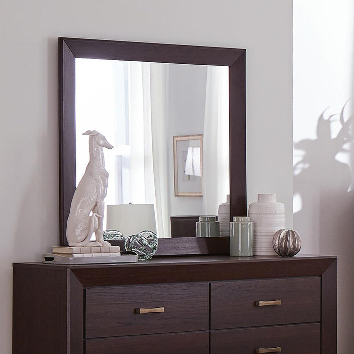 Kauffman Rectangular Dresser Mirror Dark Cocoa - LasVegasFurnitureOnline.com